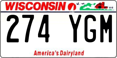 WI license plate 274YGM