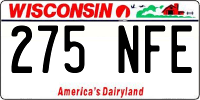WI license plate 275NFE