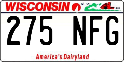 WI license plate 275NFG