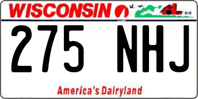 WI license plate 275NHJ