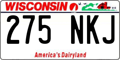 WI license plate 275NKJ