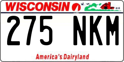 WI license plate 275NKM