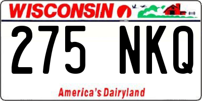 WI license plate 275NKQ