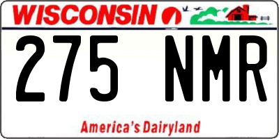 WI license plate 275NMR