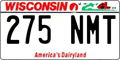 WI license plate 275NMT