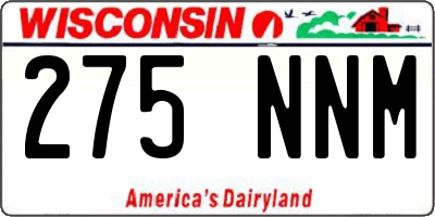 WI license plate 275NNM