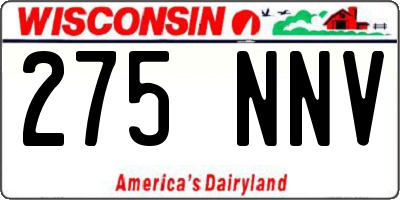 WI license plate 275NNV