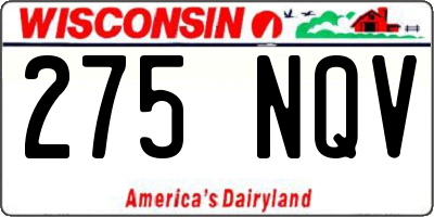 WI license plate 275NQV