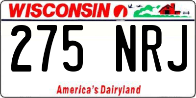 WI license plate 275NRJ