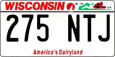 WI license plate 275NTJ