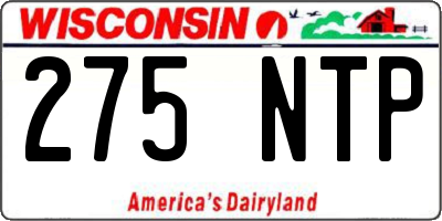 WI license plate 275NTP