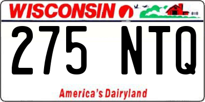 WI license plate 275NTQ