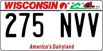 WI license plate 275NVV