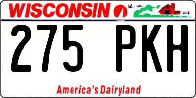 WI license plate 275PKH