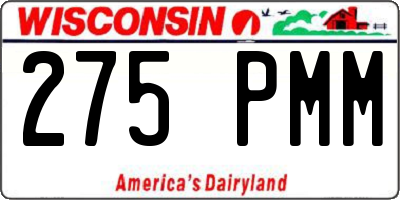 WI license plate 275PMM