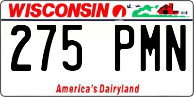 WI license plate 275PMN