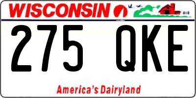 WI license plate 275QKE