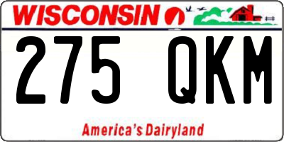 WI license plate 275QKM