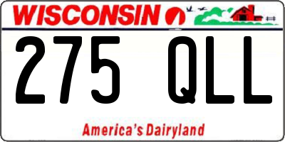 WI license plate 275QLL