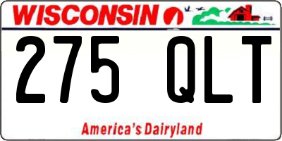 WI license plate 275QLT