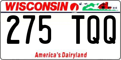 WI license plate 275TQQ