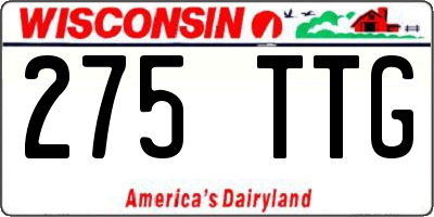 WI license plate 275TTG