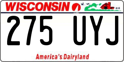 WI license plate 275UYJ