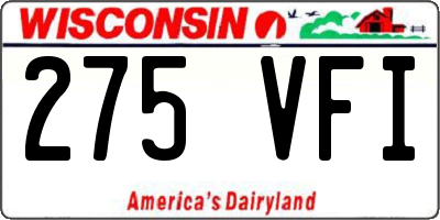 WI license plate 275VFI