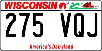 WI license plate 275VQJ