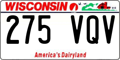 WI license plate 275VQV