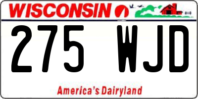 WI license plate 275WJD