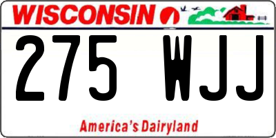 WI license plate 275WJJ