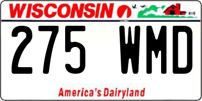 WI license plate 275WMD