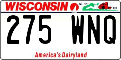 WI license plate 275WNQ