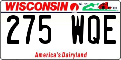 WI license plate 275WQE