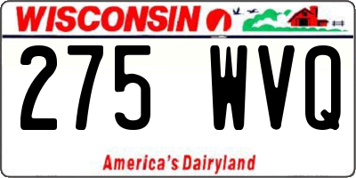 WI license plate 275WVQ
