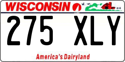 WI license plate 275XLY