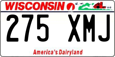 WI license plate 275XMJ