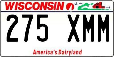 WI license plate 275XMM