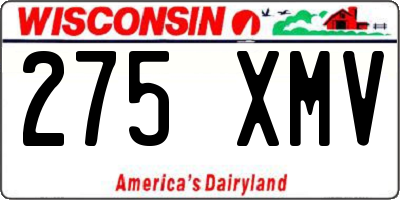WI license plate 275XMV