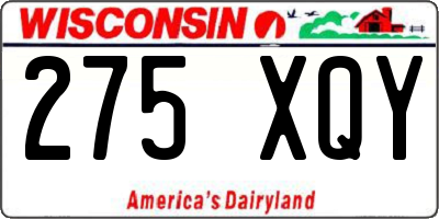 WI license plate 275XQY