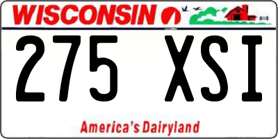 WI license plate 275XSI