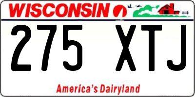 WI license plate 275XTJ