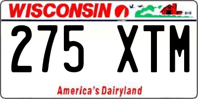 WI license plate 275XTM