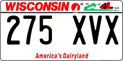 WI license plate 275XVX