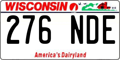 WI license plate 276NDE