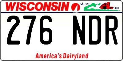 WI license plate 276NDR