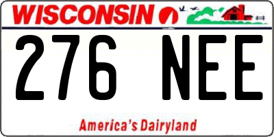 WI license plate 276NEE