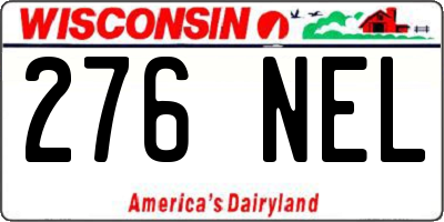 WI license plate 276NEL