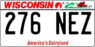 WI license plate 276NEZ